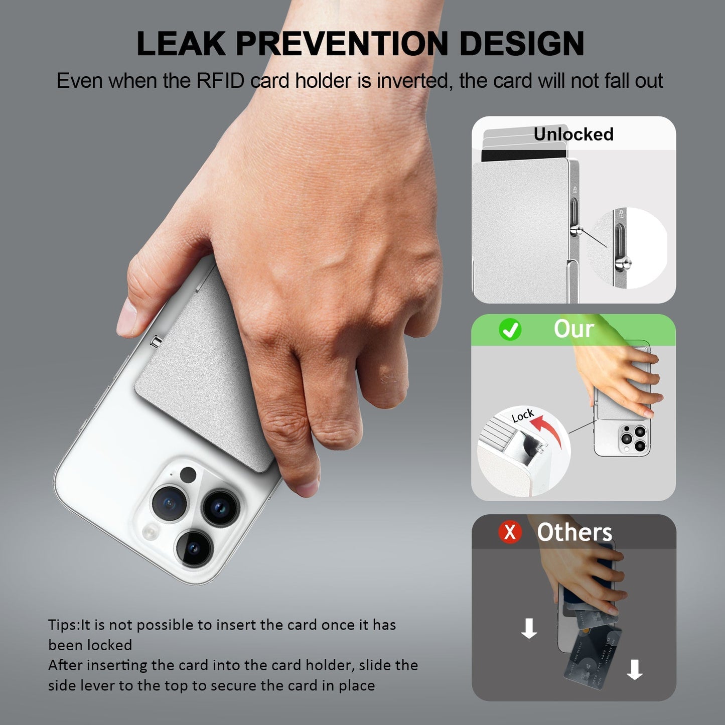 RFID Blocking Wallet Minimalist Slim Card Holder for Magsafe with Adjustable Stand, Metal Pop Up Magnetic Wallet  for Men TOYFID TOYFID Wallet