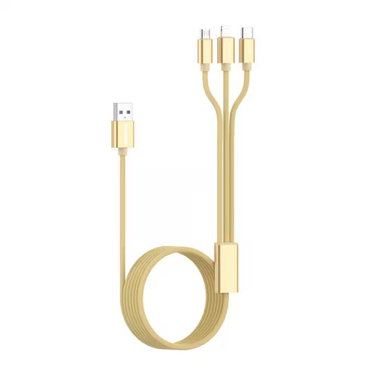 10Ft. 3-In-1 Cable for Lightning, USB-C and Micro-Usb