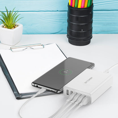 60W Dual QC3.0 6 Port USB PD Phone Charger for iphone for huawei Mobile Phone Chargers Accessories USB Fast Charging Vimost Shop